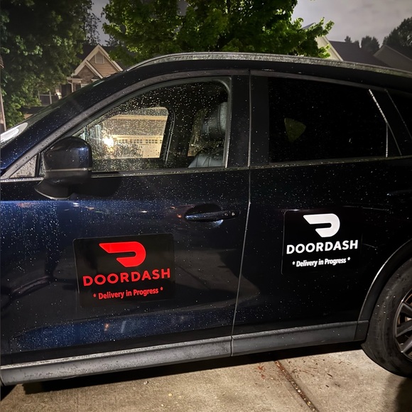 Reflective DoorDash Car Magnet - Removable Decal - Delivery Driver Door Dash - Picture 10 of 13